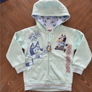 Bluey Zip-Up Hoodie NWT